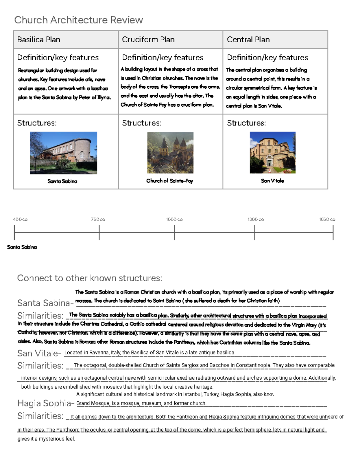 Architecture Review: Basilica, Cruciform, and Central Plans (ARCH 101 ...