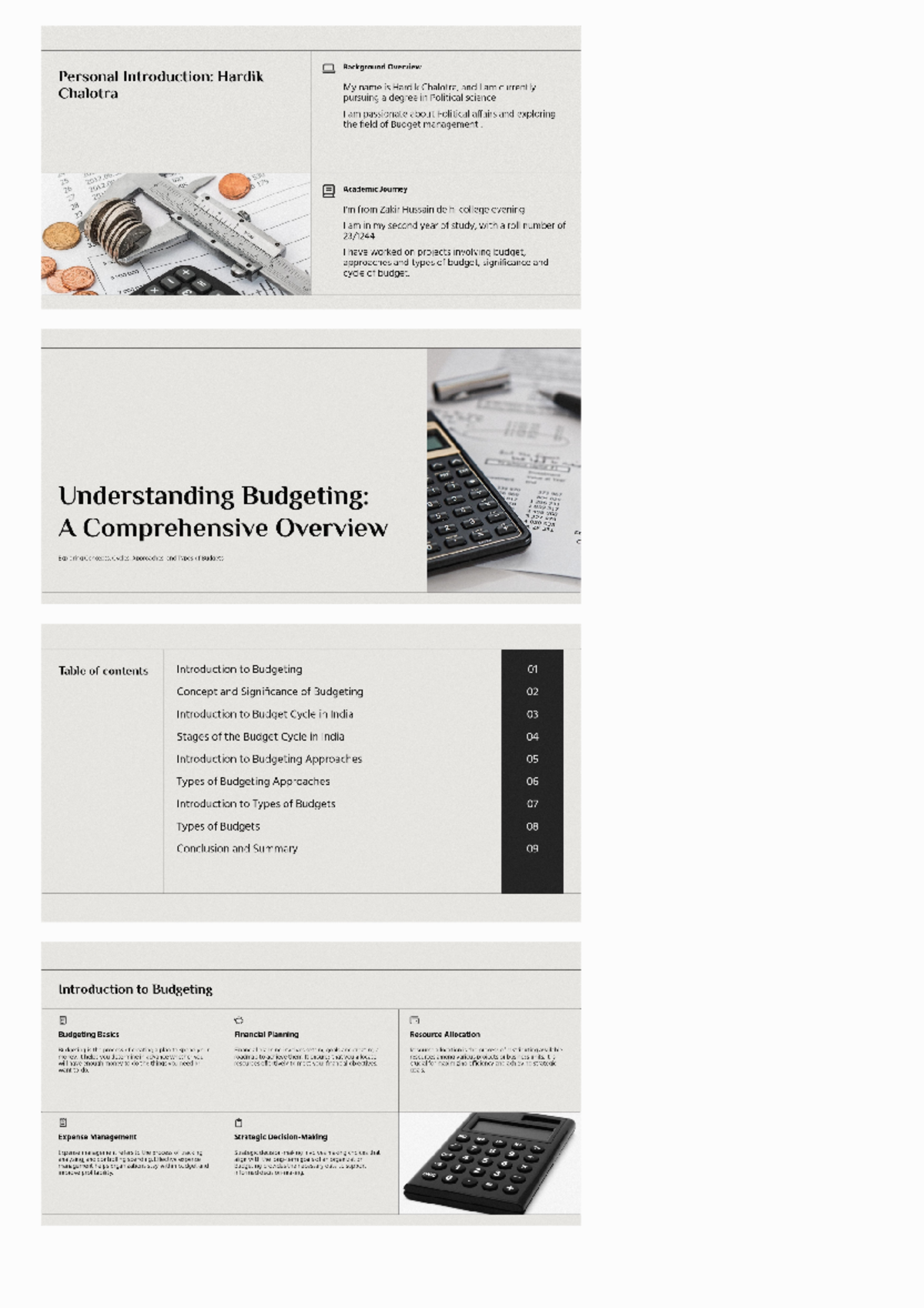 Budgeting Overview and Key Concepts for Course 250302 220849 - Studocu