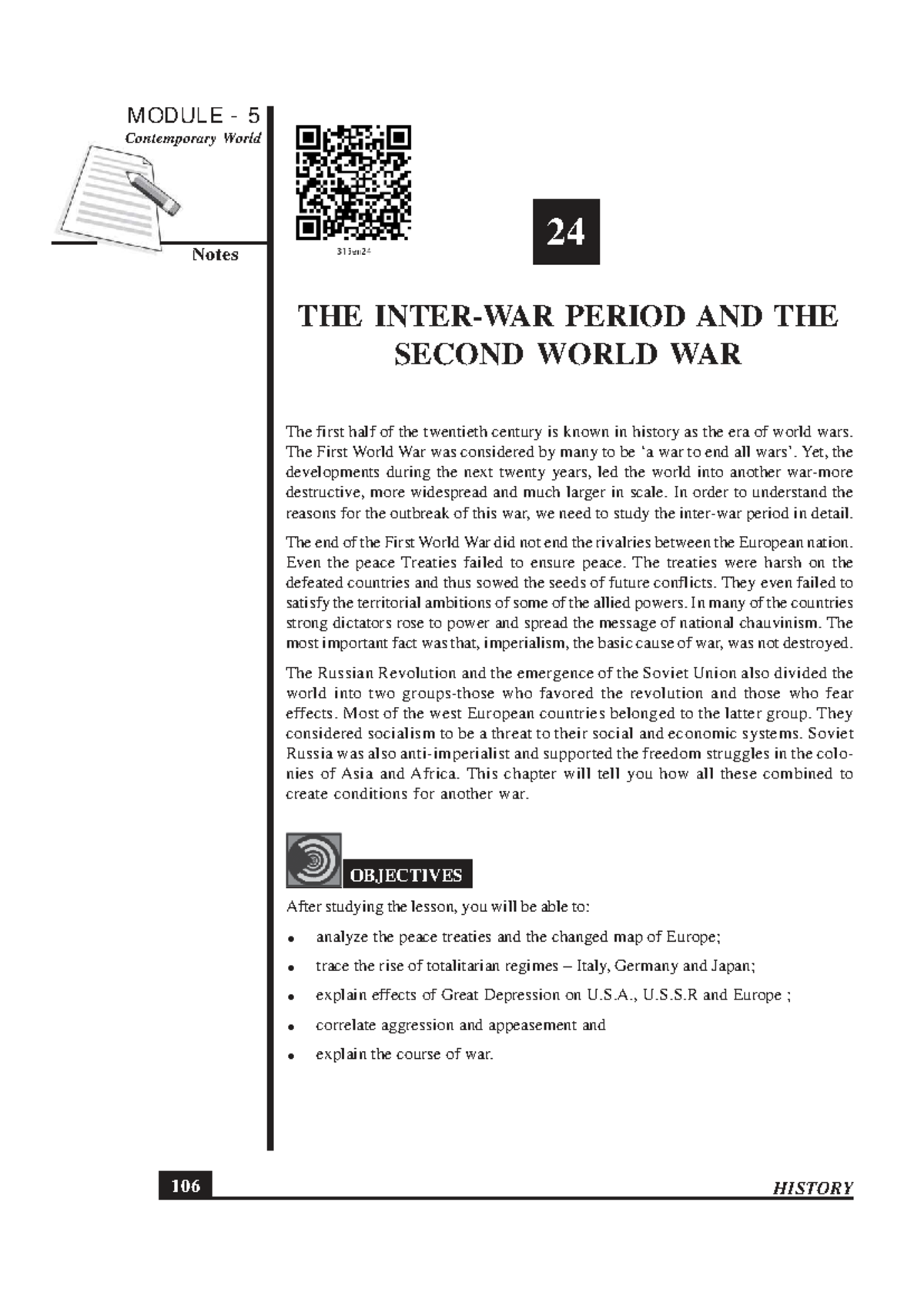 MODULE 5 Contemporary World 24: Notes on the Second World War - Studocu