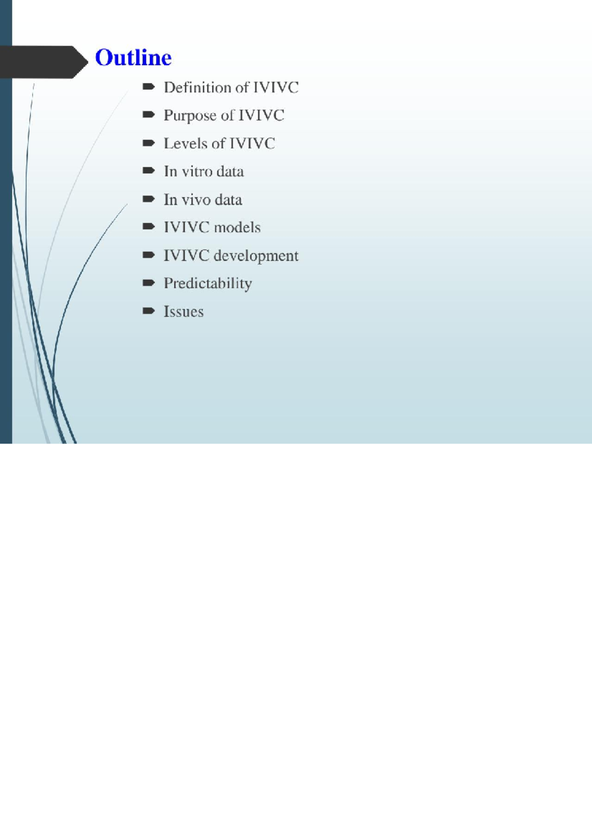 Drug product performance Ivivc - Pharmacy - Studocu