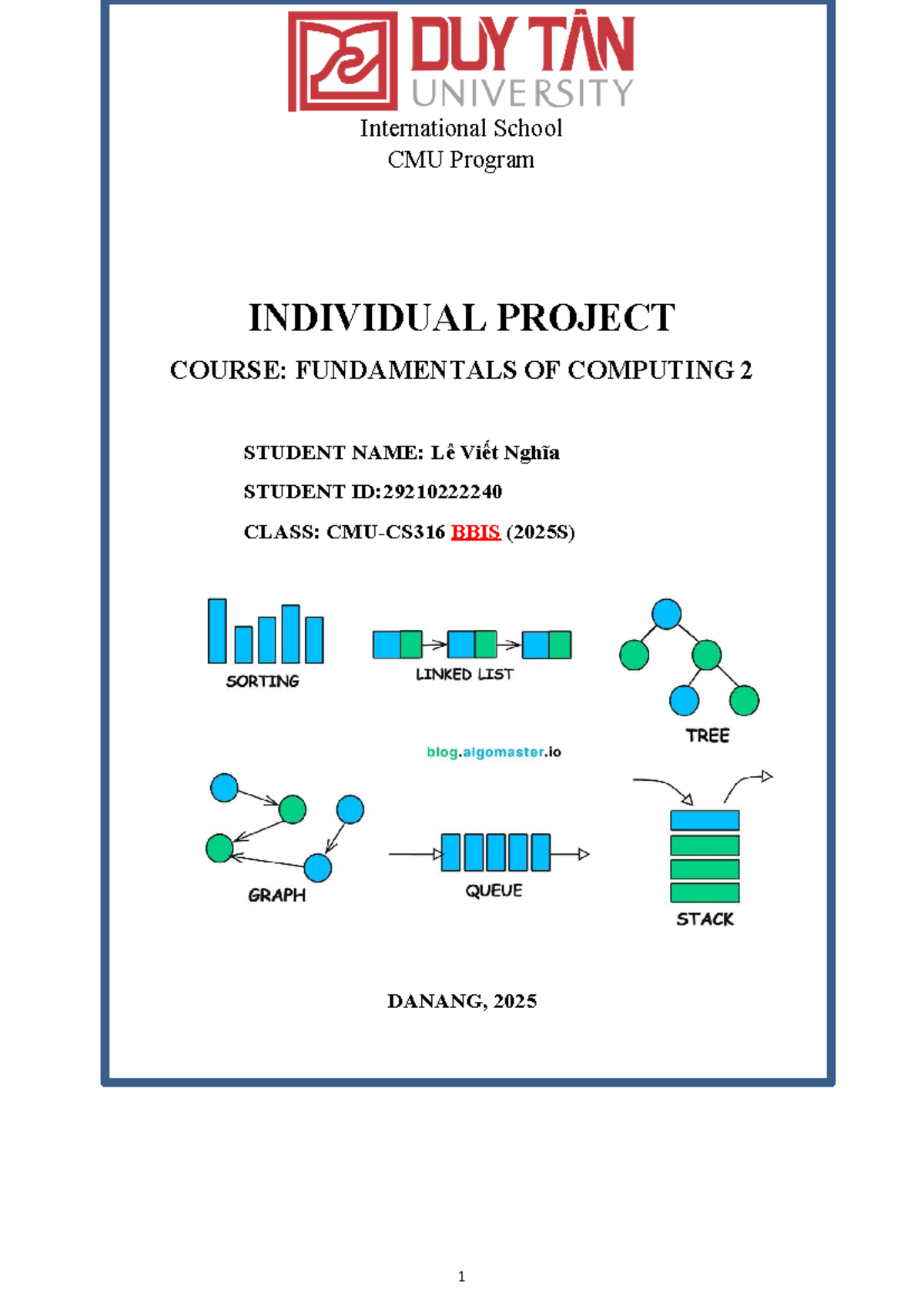 BBIS 2025S Individual Project: Fundamentals of Computing 2 Solutions ...
