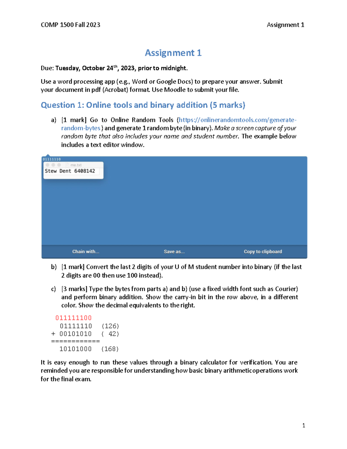 ICM COMP1500 F23 Assignment 1 Guidelines & Questions - Studocu