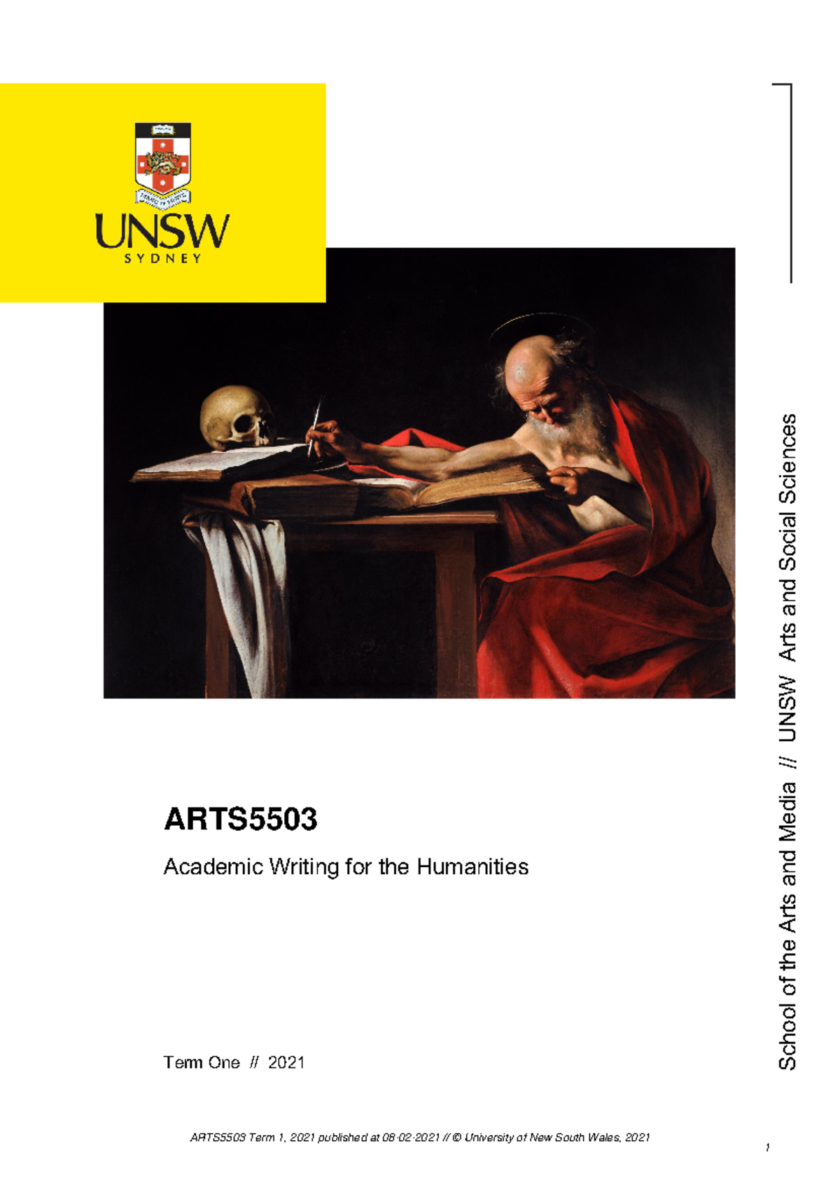 ARTS5503 Course Outline - Academic Writing for the Humanities (2021 ...