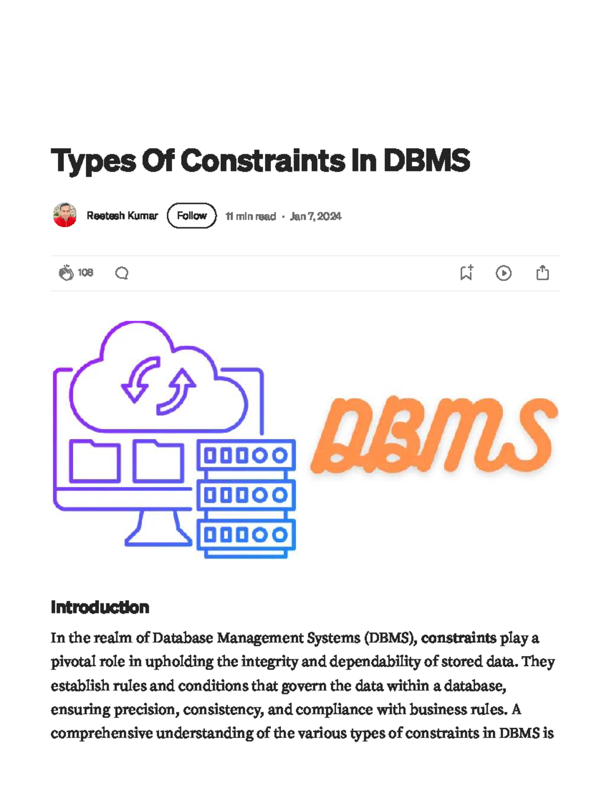 Types of Constraints in DBMS: A Comprehensive Guide - Studocu