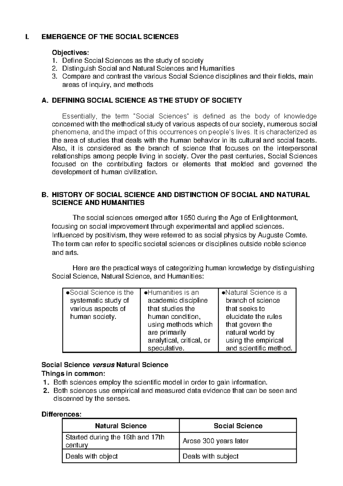 Social Science Overview: Definitions, History, and Disciplines - Studocu
