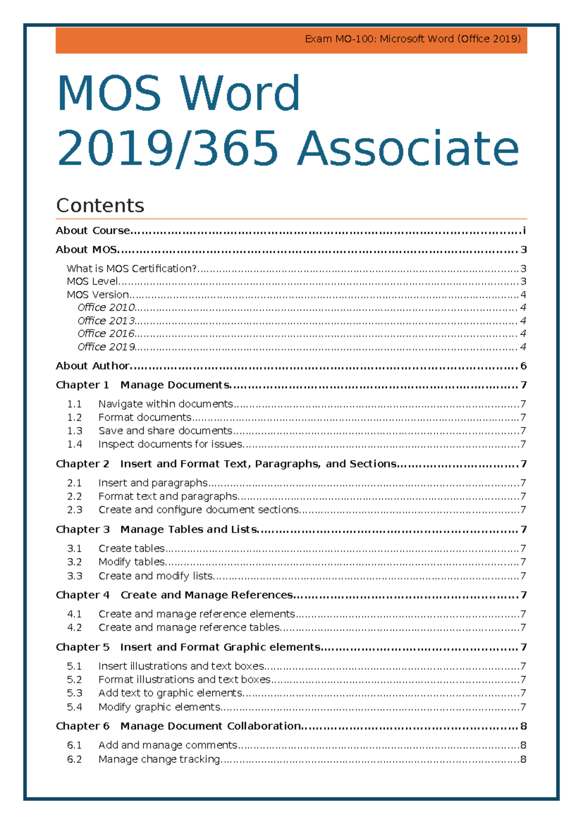 MOS Word 2019 Exam - Comprehensive Skill Review Guide - Studocu