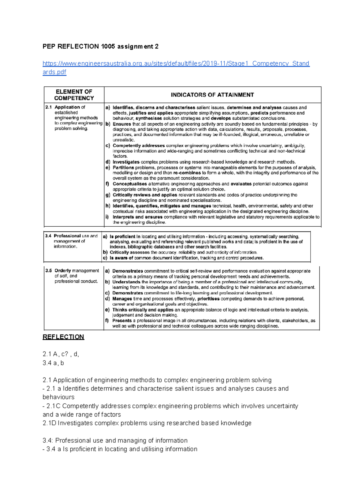 PEP 1005 Reflection Assignment 2: Engineering Problem Solving Insights ...