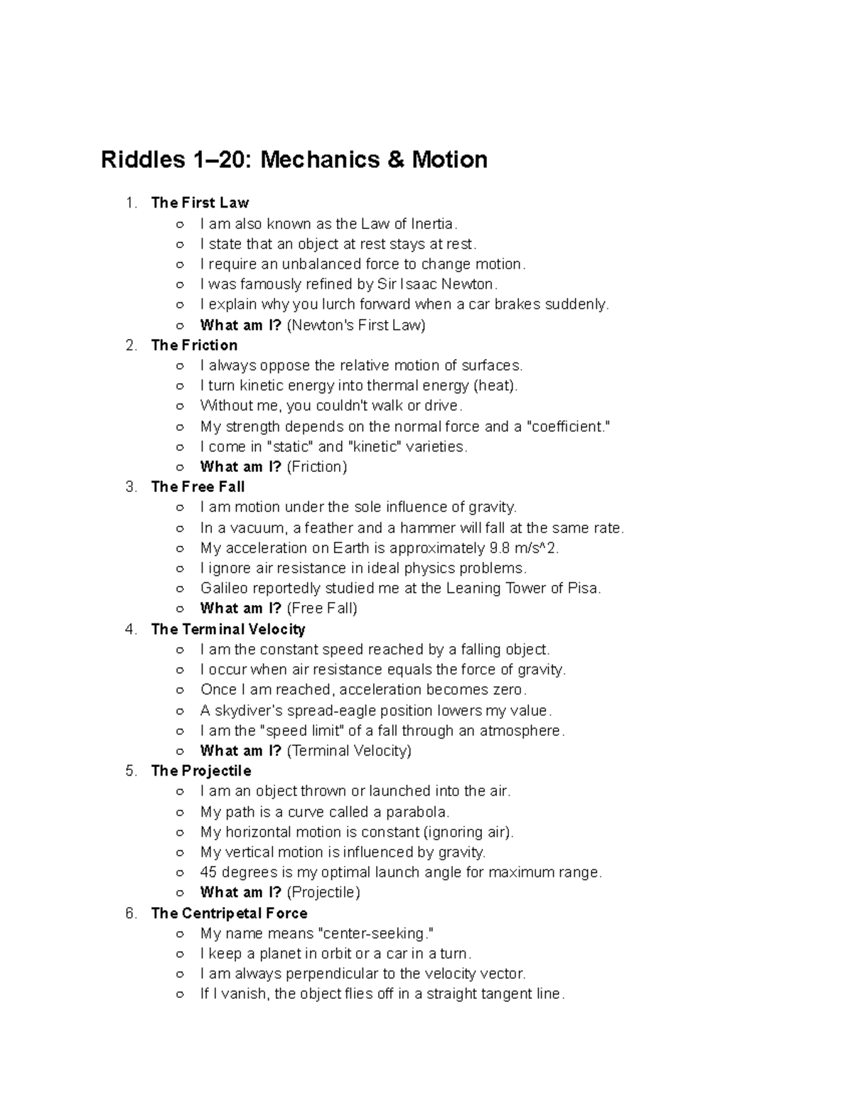 P Physics Riddles: Exploring Concepts in Mechanics and Thermodynamics ...