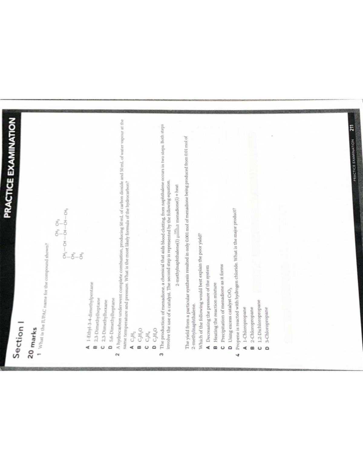 CIF Trial Practice Examination 9780170449656 - Studocu