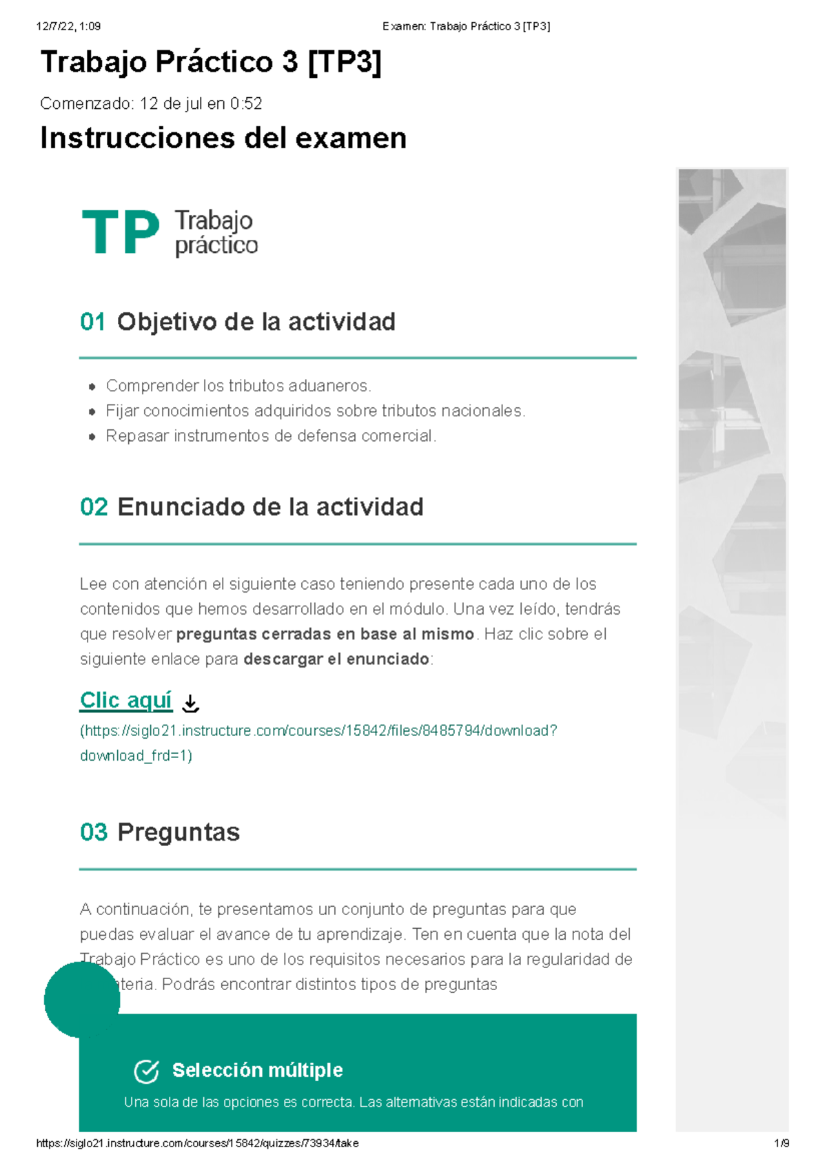 TP3: Guía Completa sobre Importaciones y Tributos Aduaneros - Studocu