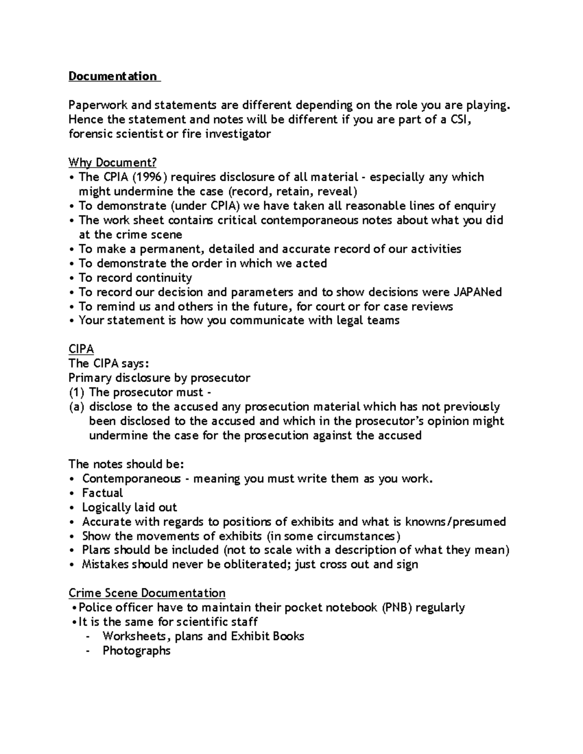 CSI Documentation and Worksheets: Legal Insights and Best Practices ...