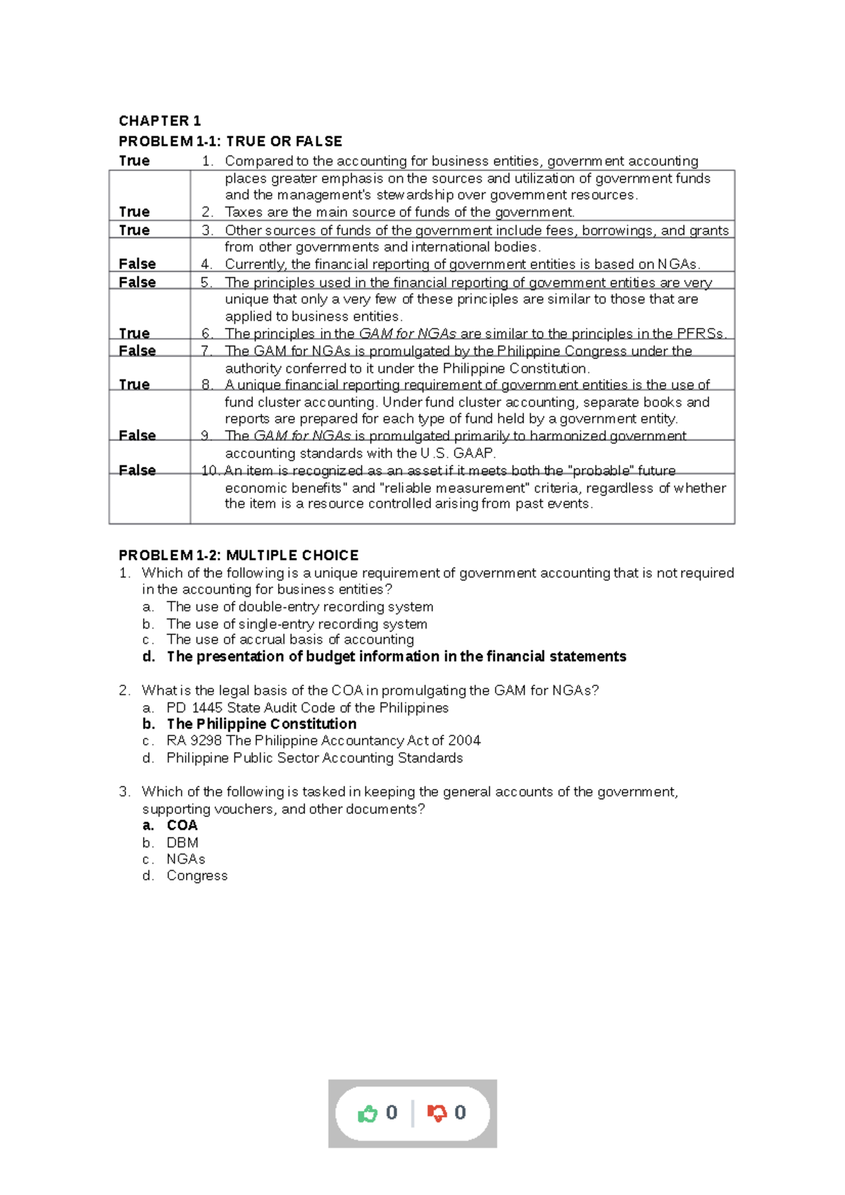 GAM 101 Chapter 1 True/False & Multiple Choice Answer Key - Studocu