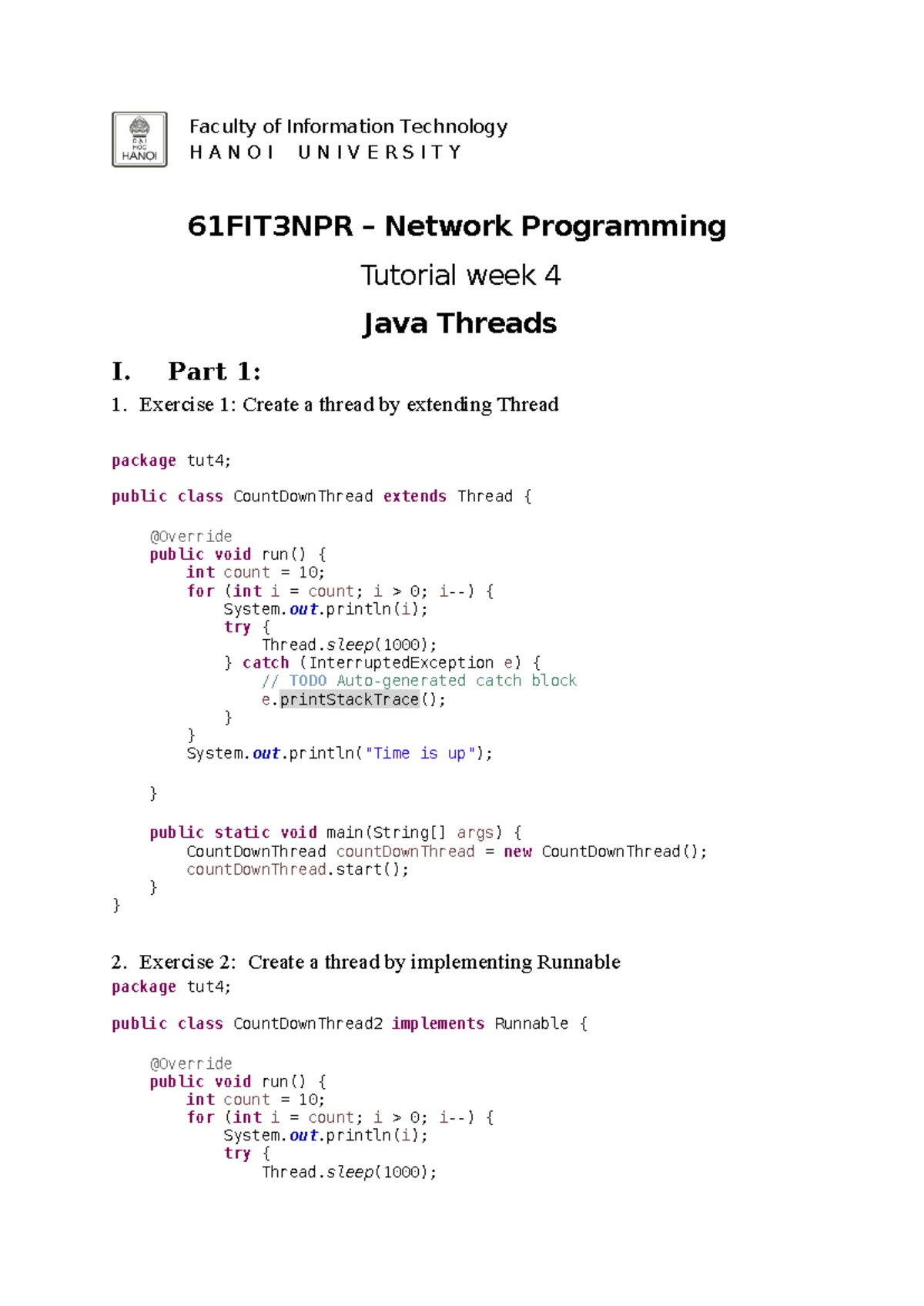 61FIT3NPR W02 Java Swing GUI Programming Example and Exercise - Studocu