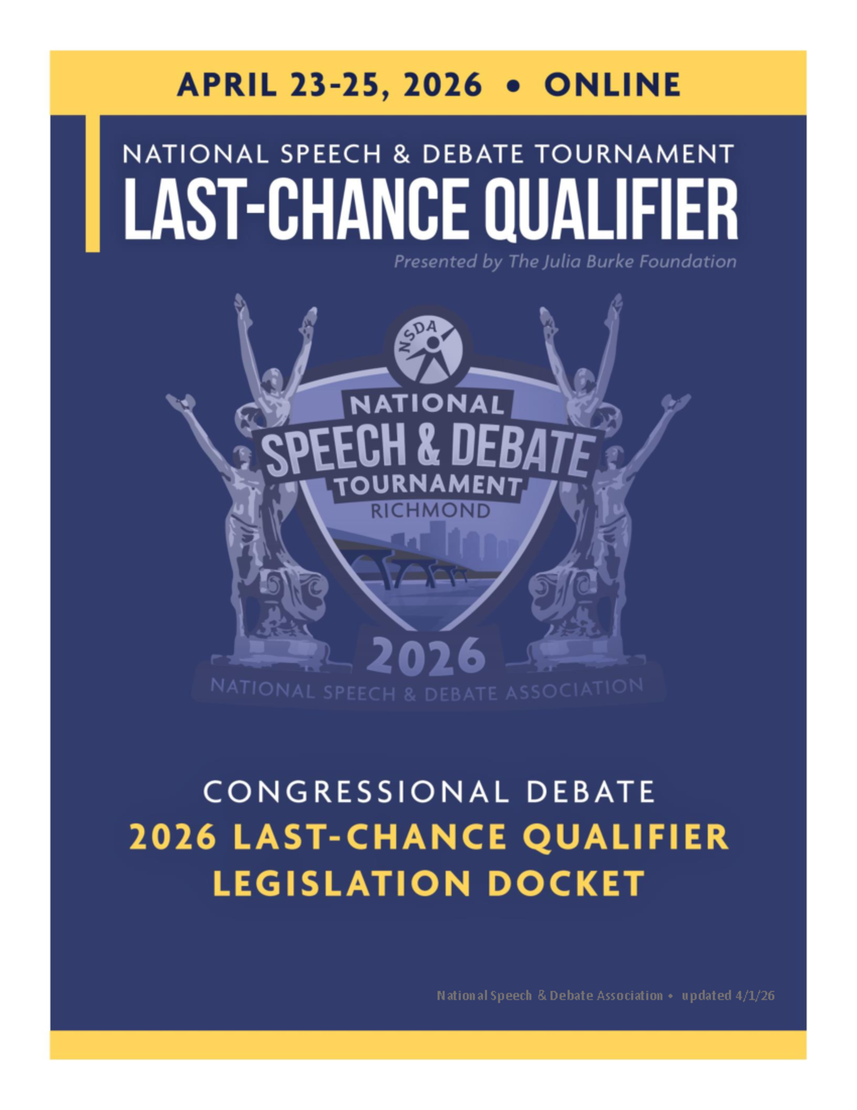 NSDA Congressional Debate: 2026 Qualifier Docket & Legislation - Studocu