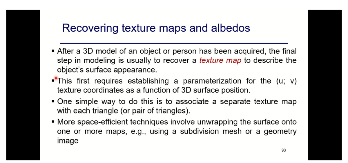 3D Photography Techniques: Texture Maps & Albedos Recovery - Studocu