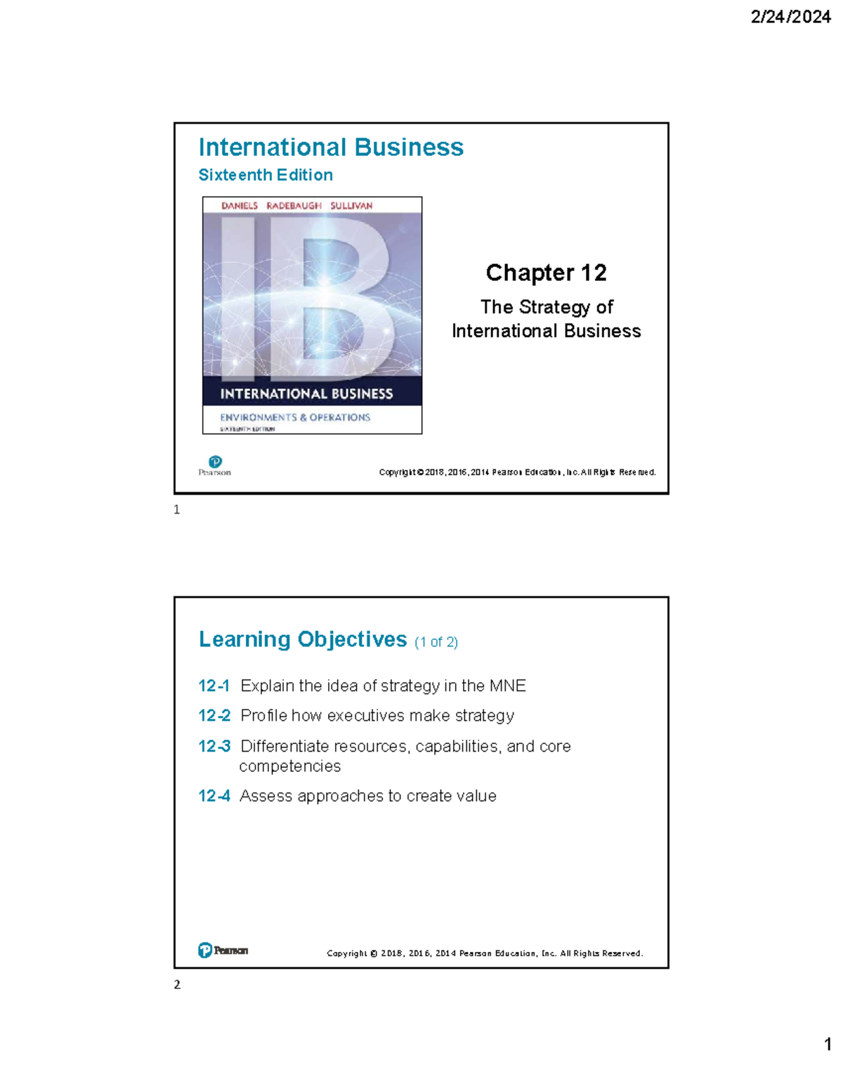 IB 16e Chapter 12: Strategy of International Business - Studocu