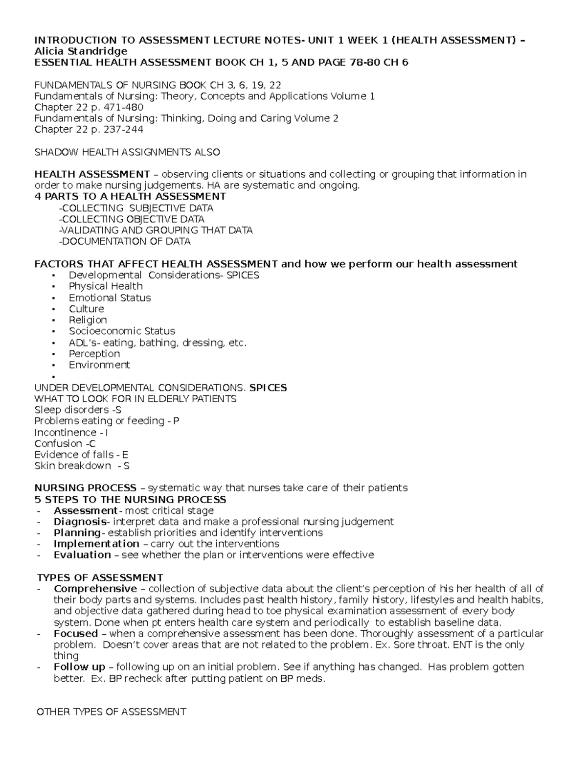 Introduction to Healthcare & Clinical Judgement Model Lecture Notes ...