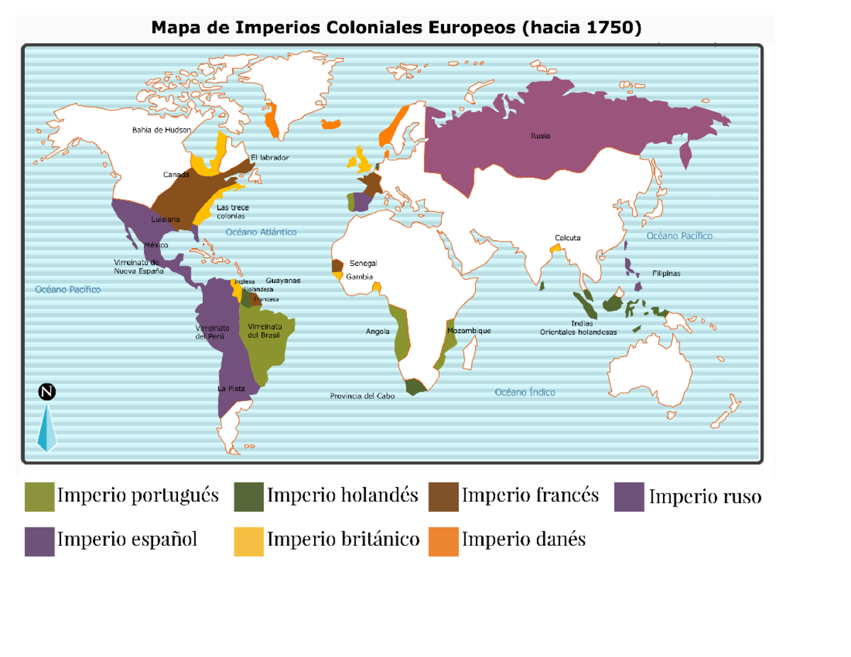 Mapa de Imperios Coloniales Europeos (Siglo XVI) - Studocu