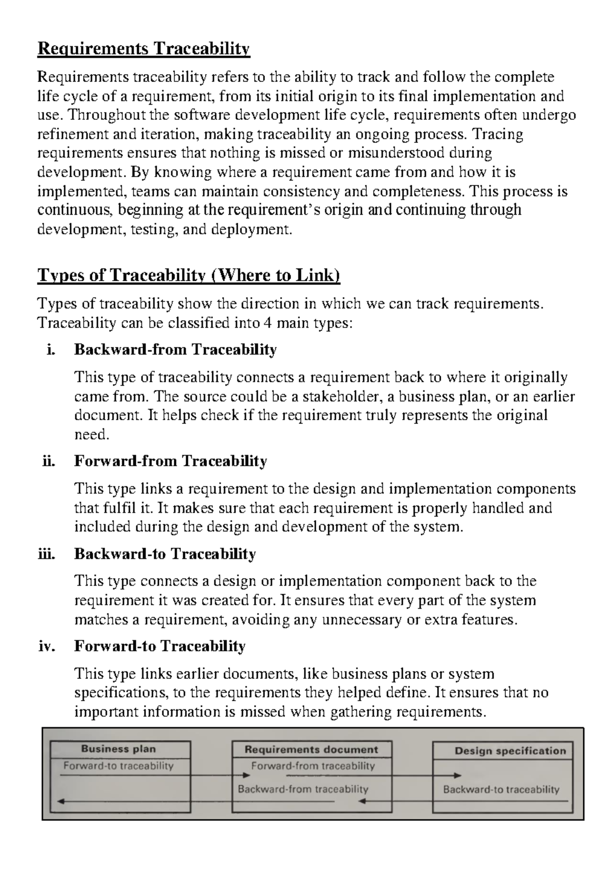 Requirements Traceability in Software Development Lifecycle - Studocu