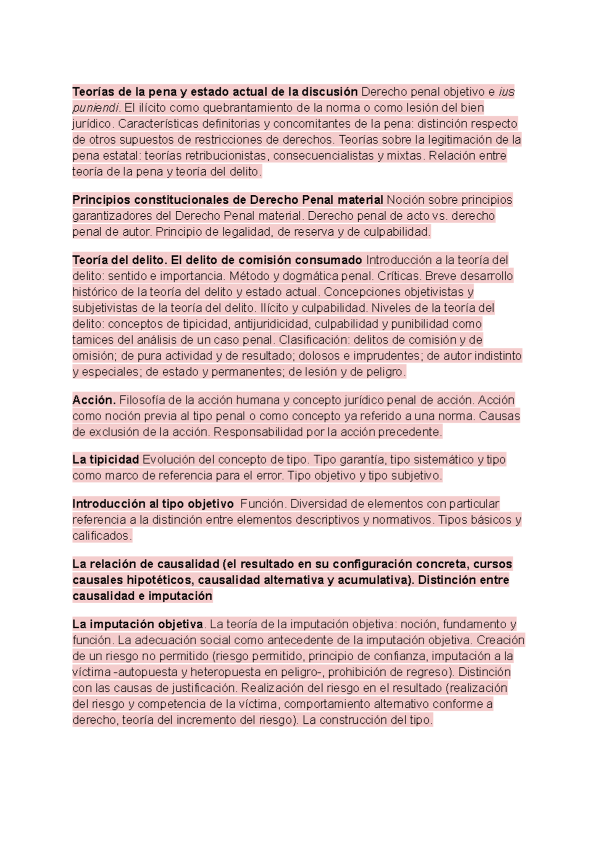 Teoría del Delito: Resumen y Análisis Crítico del Derecho Penal - Studocu