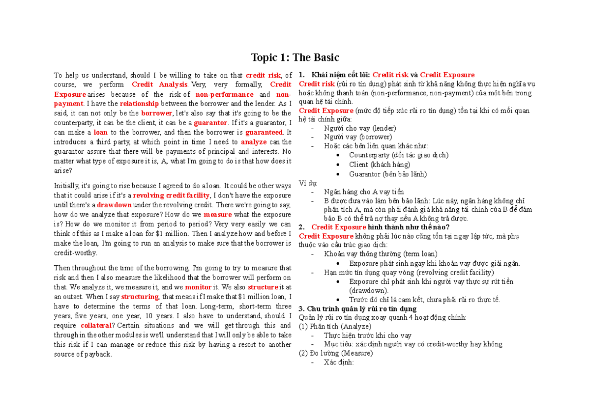 Credit Risk Management: Understanding Credit Exposure and Analysis ...