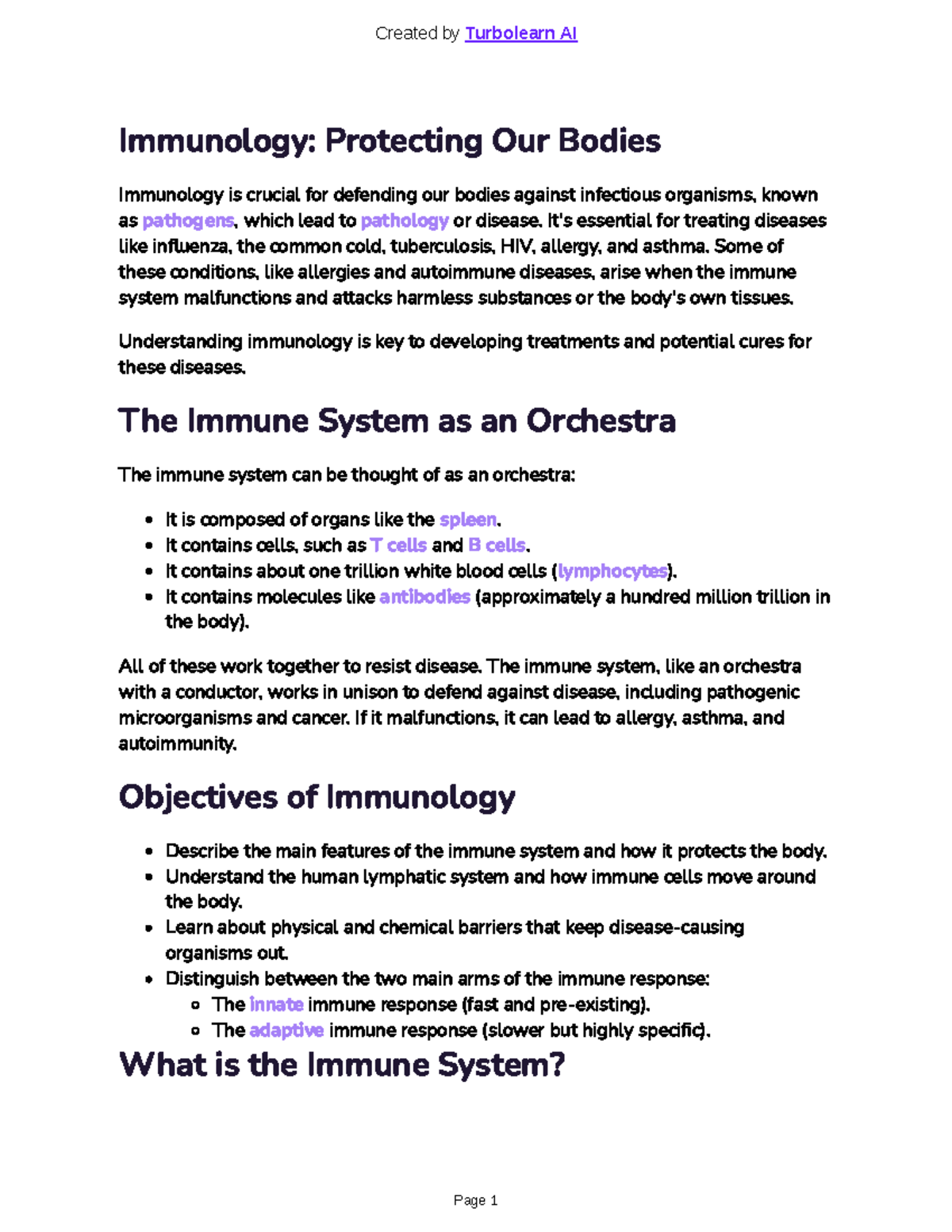 Immunology Overview: Understanding the Immune System (L30) - Studocu