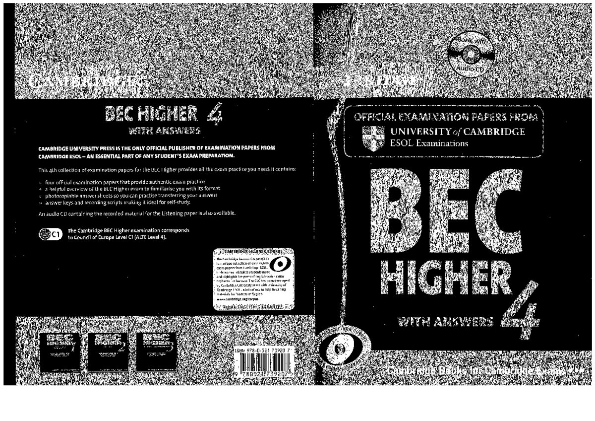 Cambridge BEC 4 Higher Exam Prep: Complete Tests & Answers Guide - Studocu