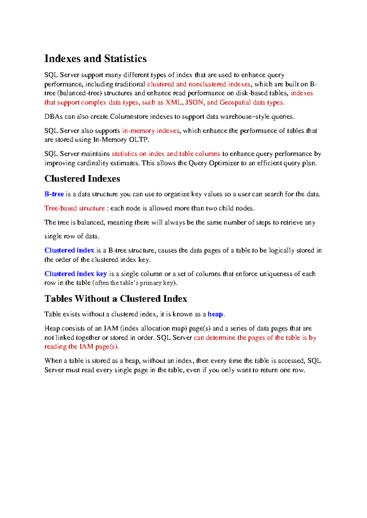07. Indexes and Statistics in SQL Server: Enhancing Query Performance ...
