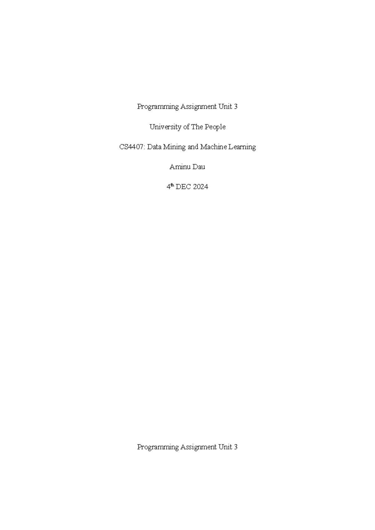 CS4407 Programming Assignment 3: Linear Regression Analysis and MLR ...