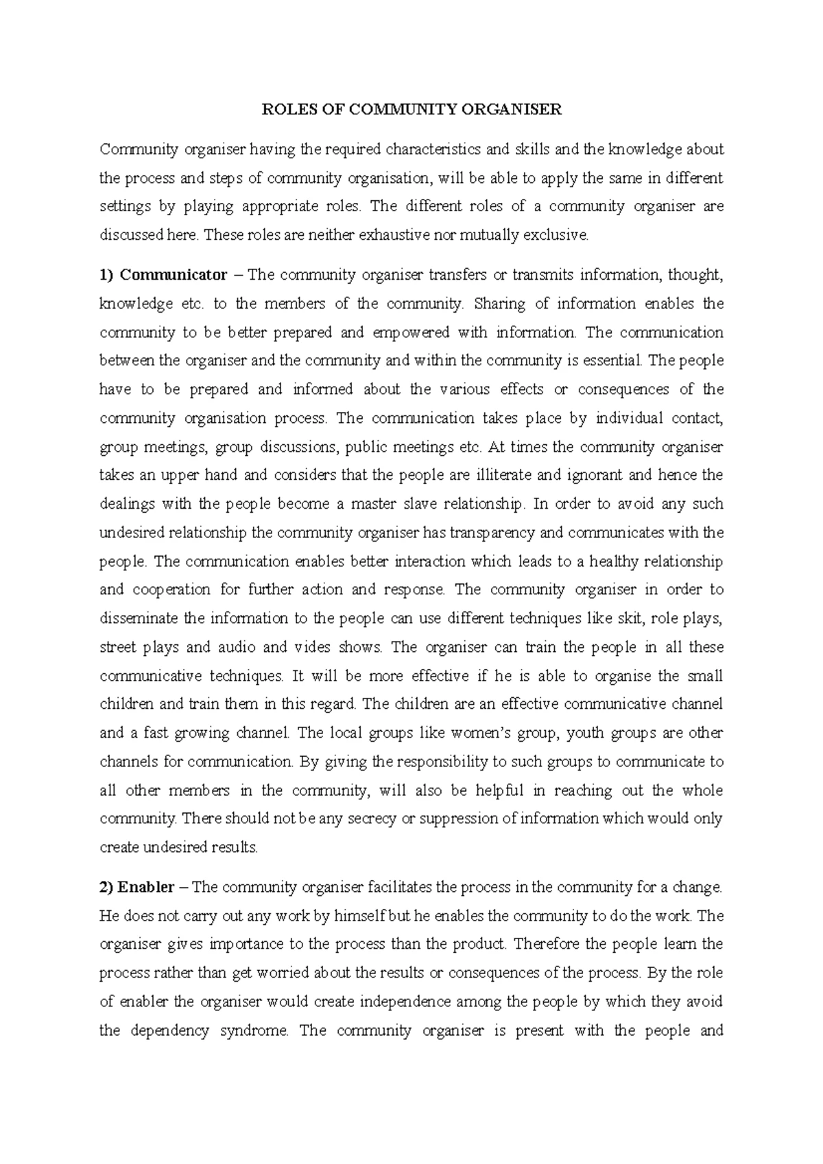 Community Disintegration Study Notes: Causes & Effects - Studocu