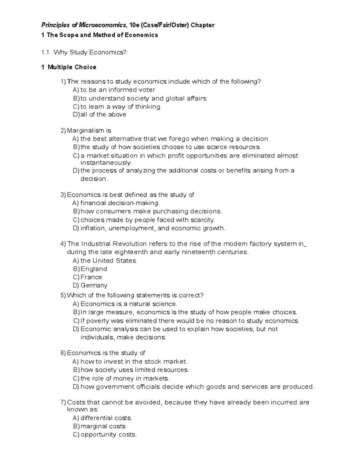 Chapter 1 10th Edition Econ Lecture - Accountancy - Studocu