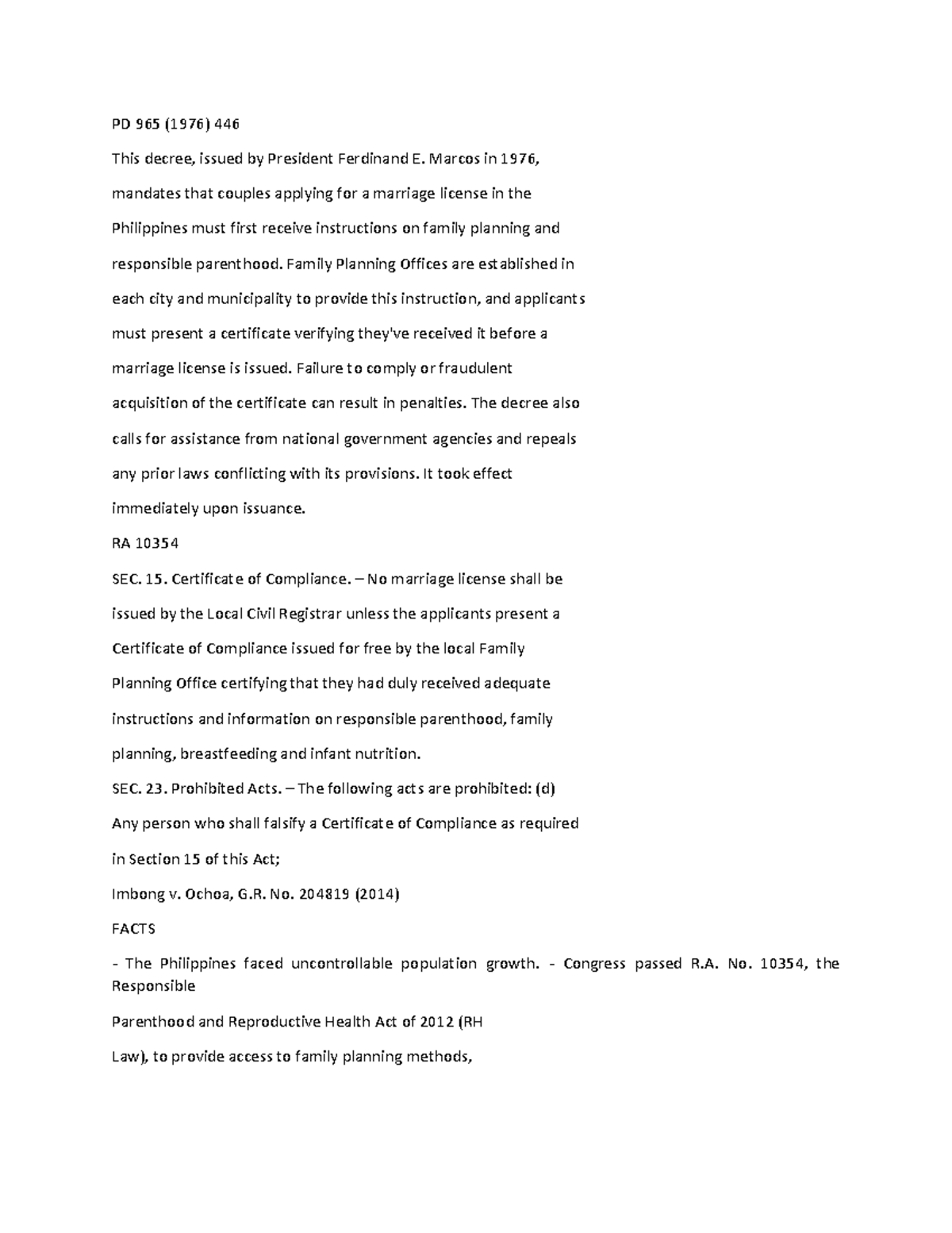 Family LAW Reviewer: Essential Guidelines and Case Analyses - Studocu