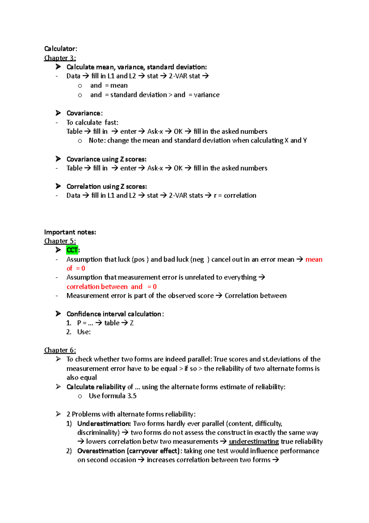 Psychometrics Calculation Techniques: Key Methods and Formulas ...