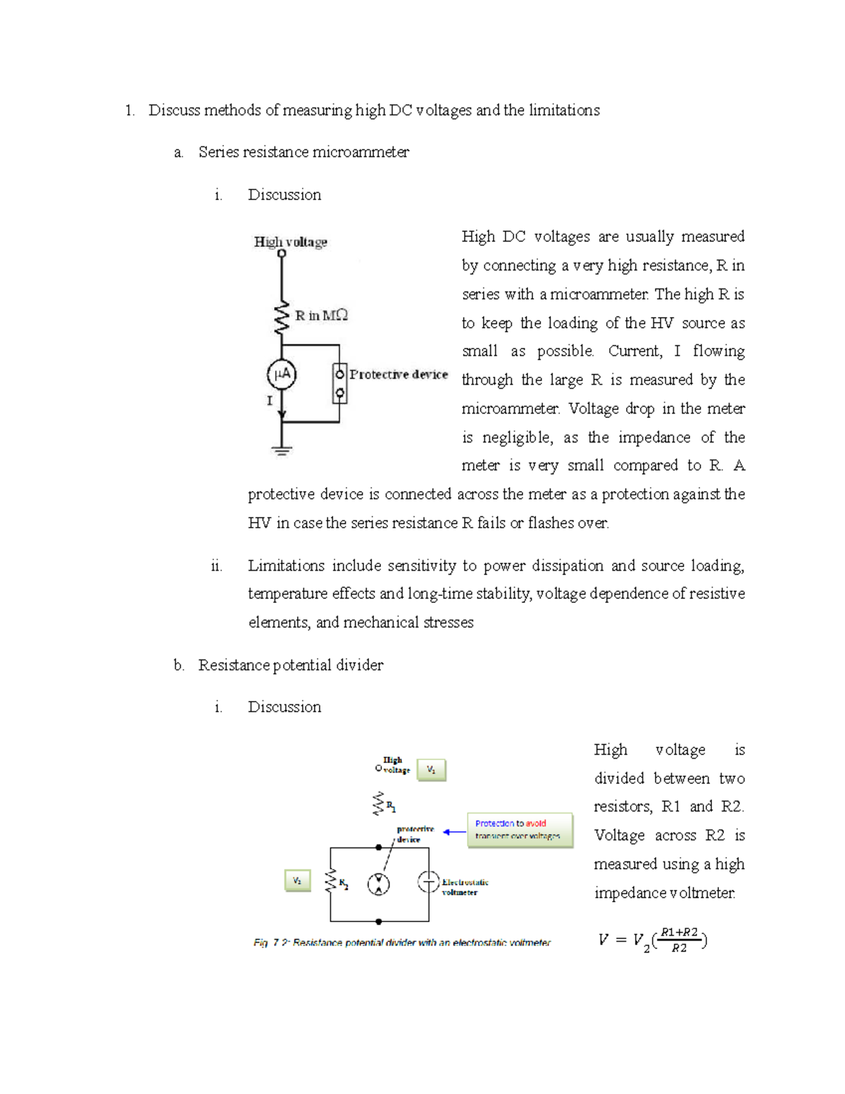 Methods of Measuring High DC Voltages: Limitations & Techniques (4B ...