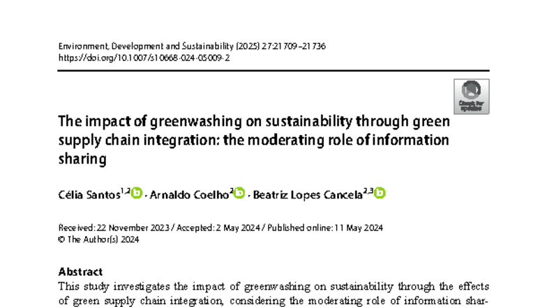 S10668 024 05009 2 - The Impact of Greenwashing on Sustainability and ...