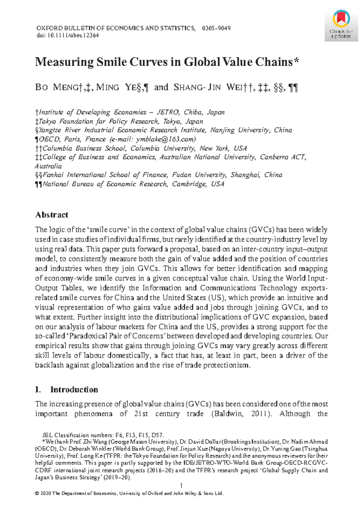 Measuring Smile Curves in Global Value Chains: Insights from ICT ...