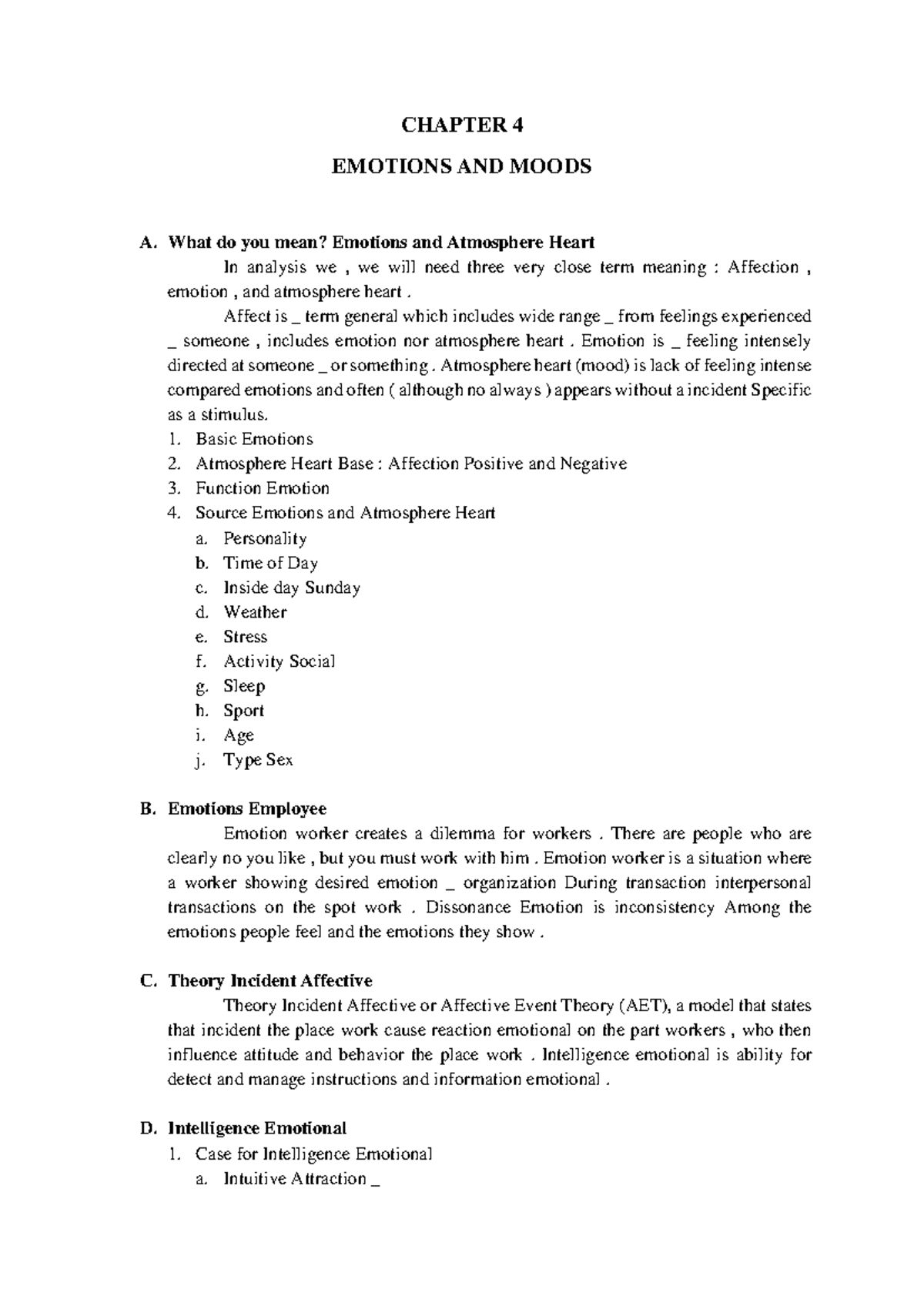 Emotions and Moods in Organizational Behaviour - Chapter 4 Insights ...