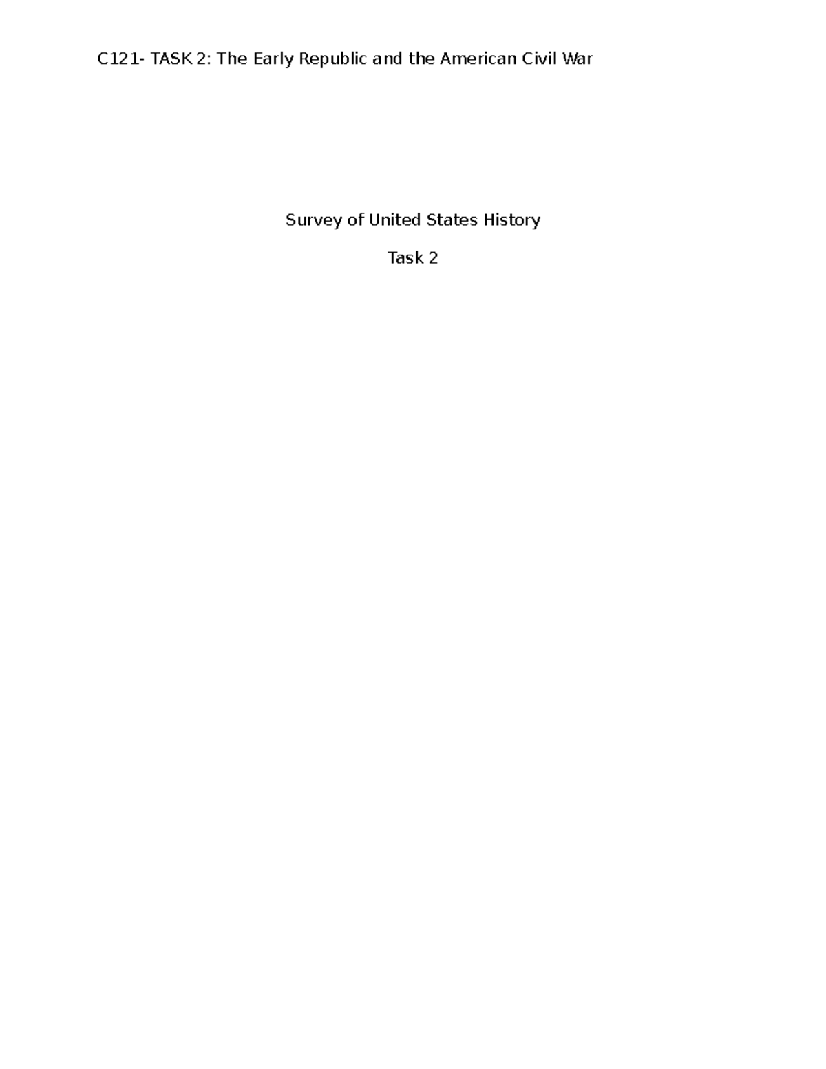 C121 Task 2 (ATT 1) - Task 2, passed first try. - Survey of United ...