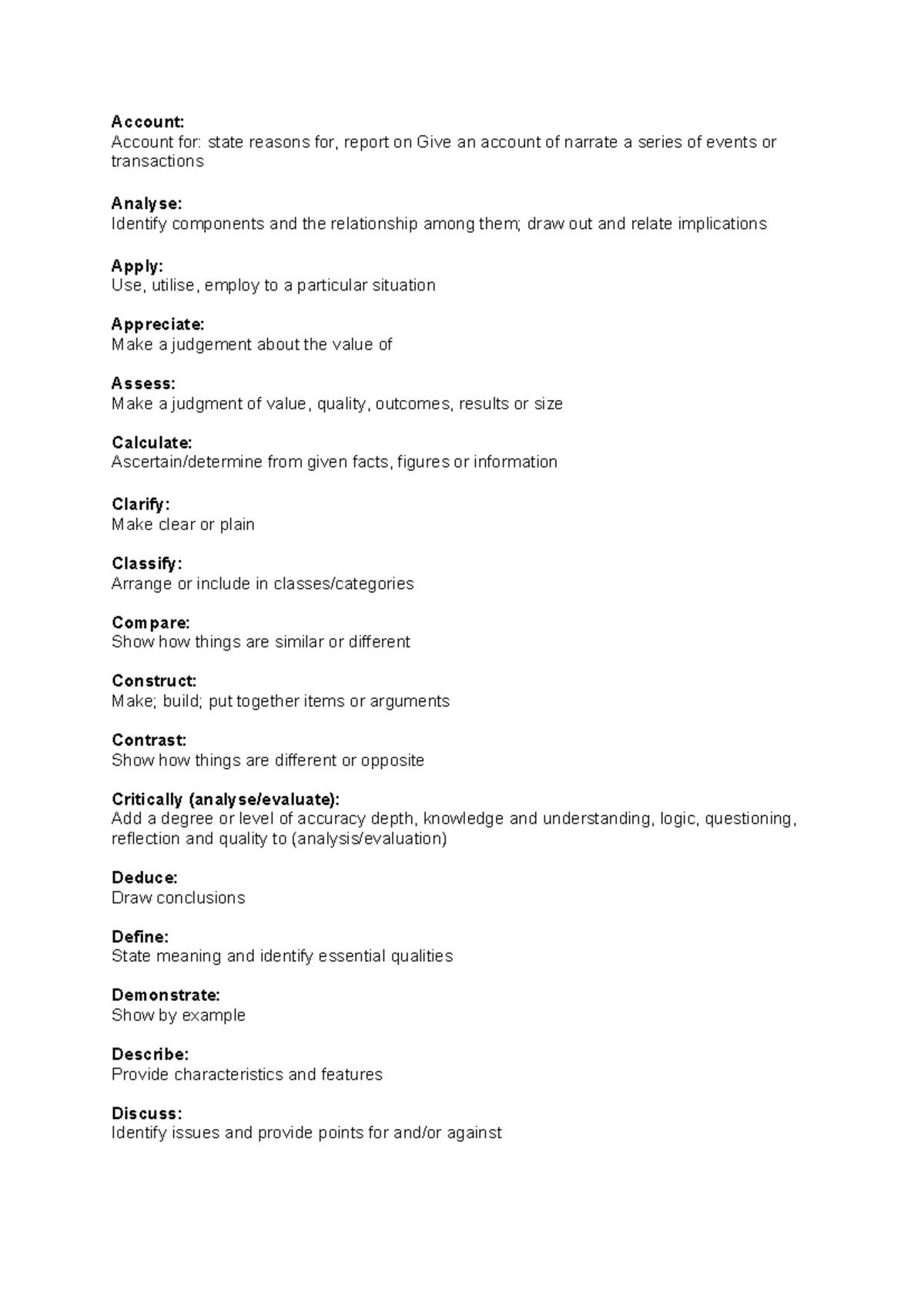 Verbs for Answering Questions: A Comprehensive Guide - Studocu