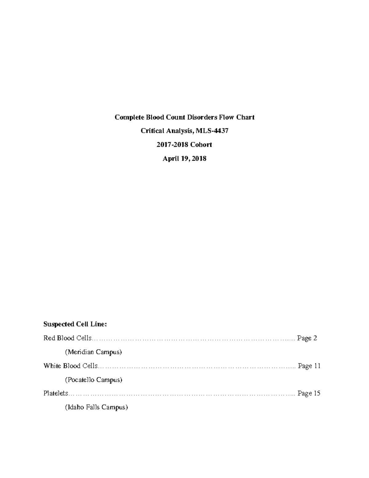 CBC Flow Chart - kathy assignment - Complete Blood Count Disorders Flow ...