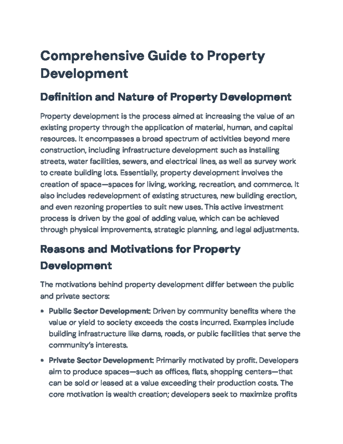 Comprehensive Guide to Property Development Process & Feasibility ...