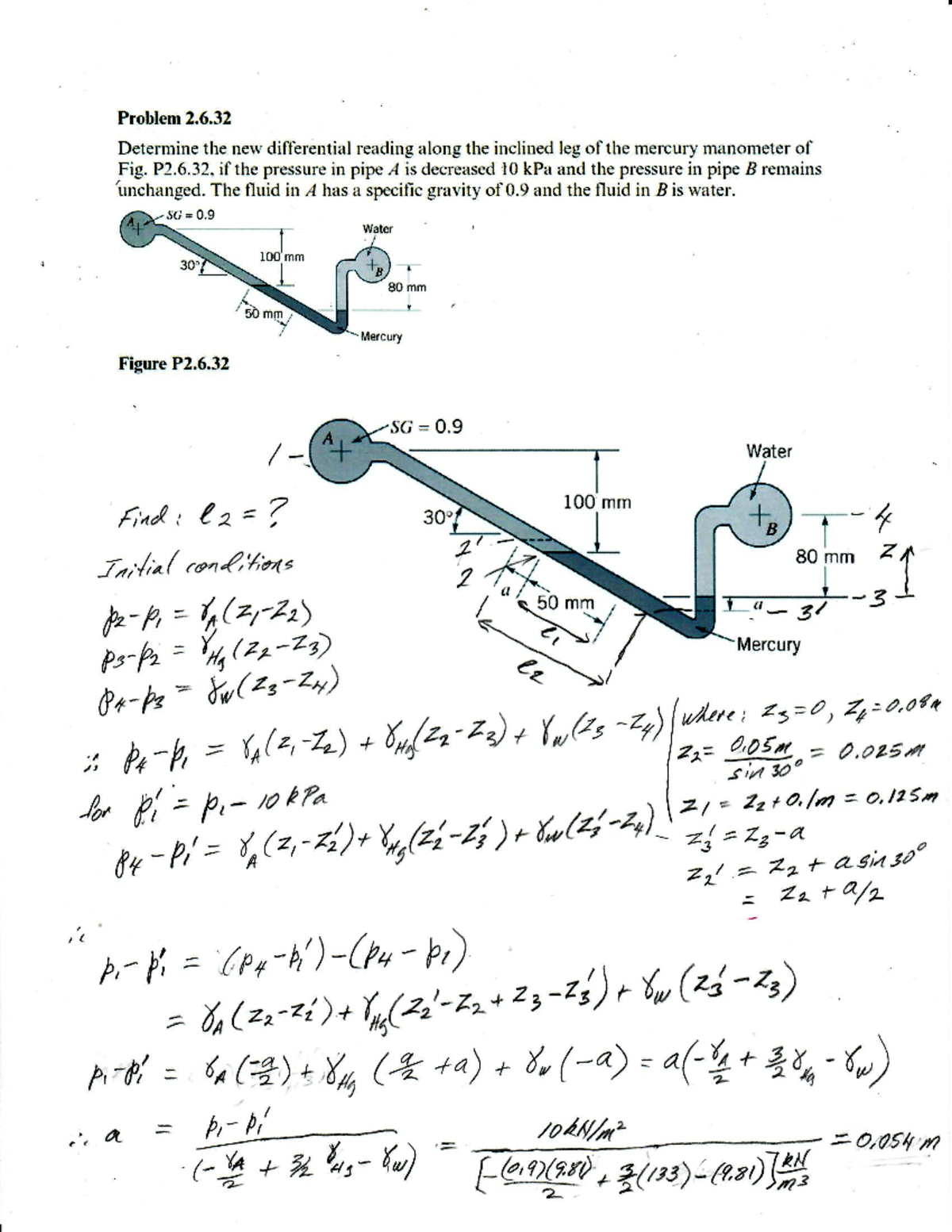 ME 330 Sp '26 Homework 2 Solutions: Fluid Mechanics Problems - Studocu