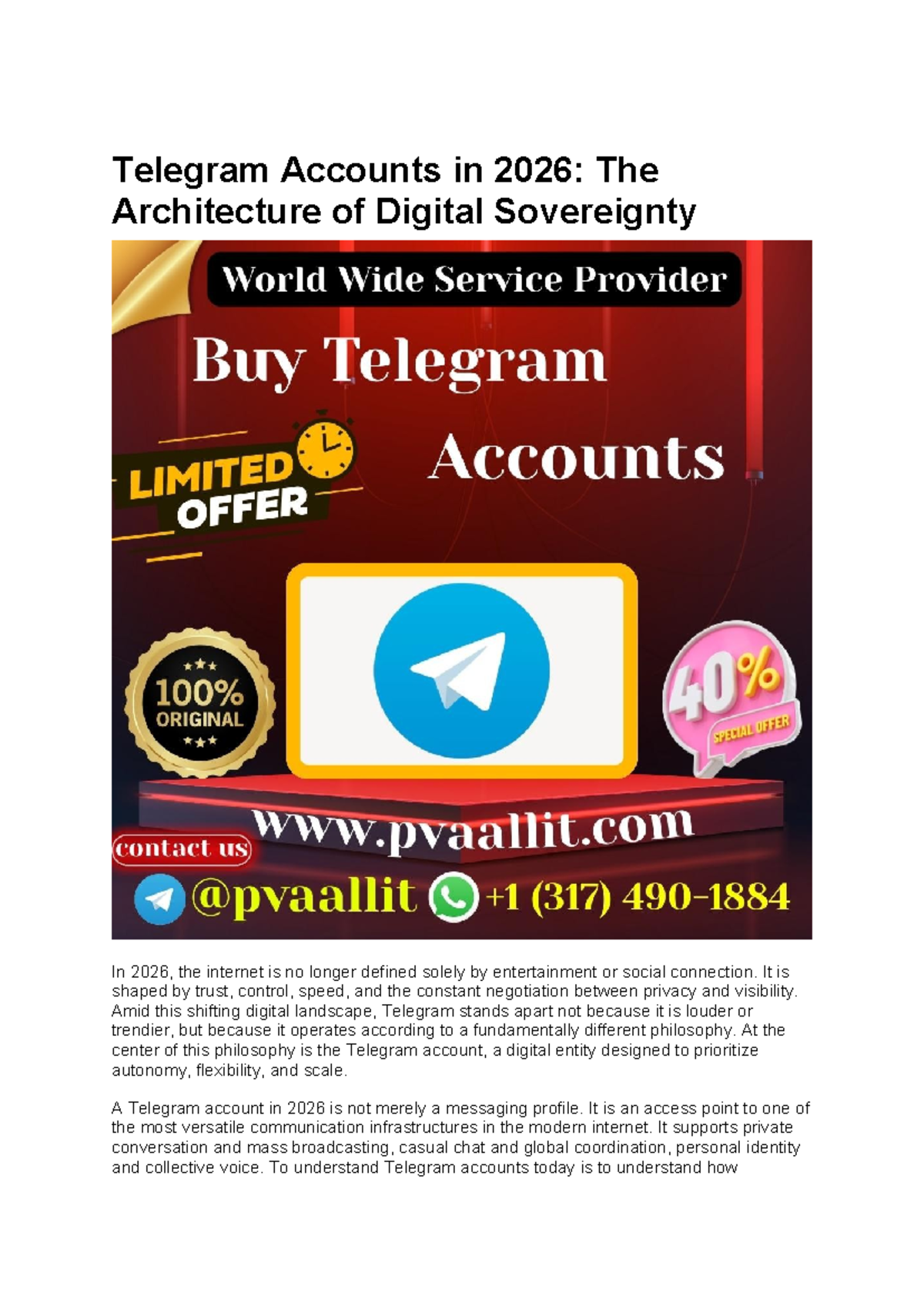 Telegram Accounts in 2026: Redefining Digital Communication Sovereignty ...