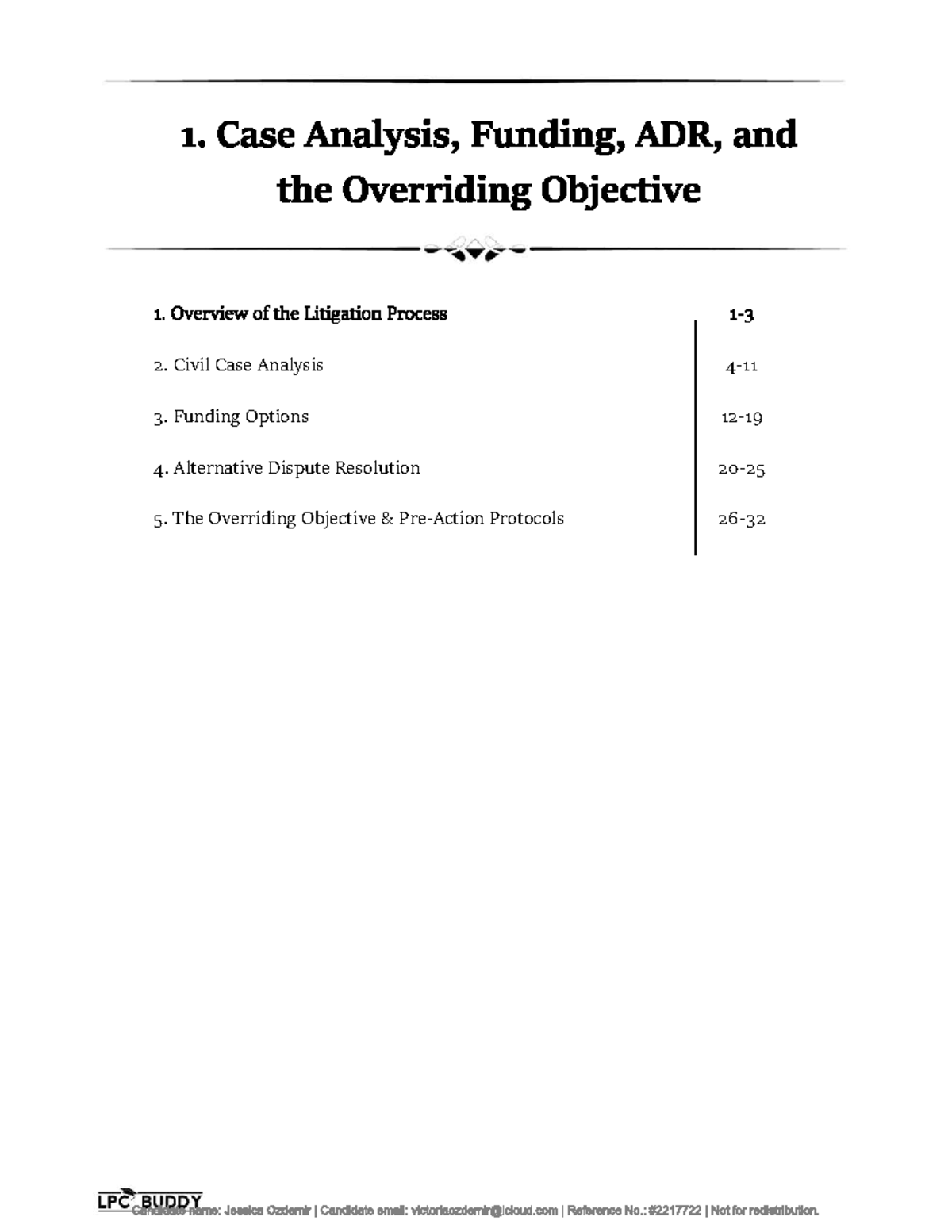 LPC Civil Unit 1: Case Analysis, Funding & ADR Overview - Studocu