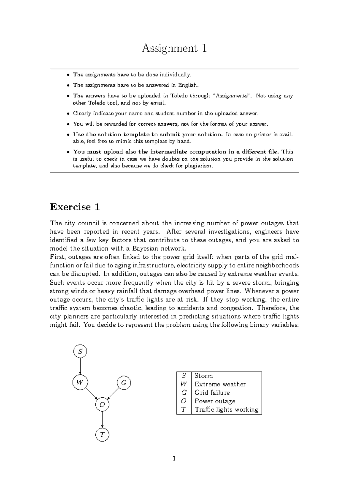 Assignment 1 UAI 2025: Bayesian Networks and Probability Analysis - Studocu