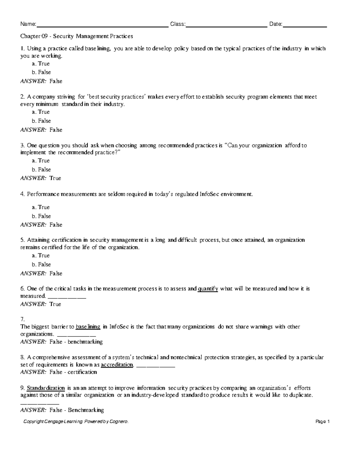 Chapter 09 Security Management Practices - Quiz Answers and Insights ...