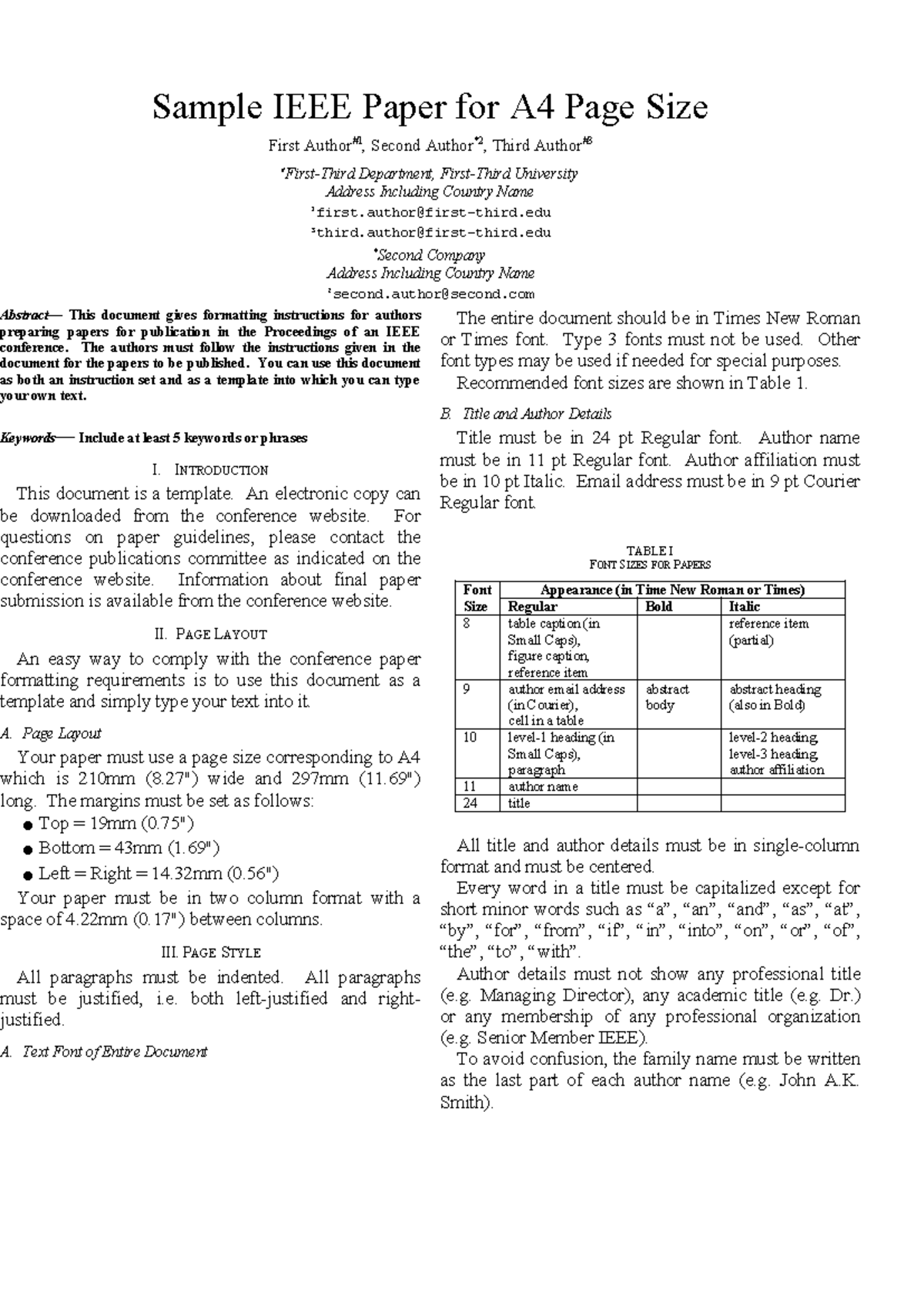 IEEE Paper Format Guidelines for A4 Size Papers - Studocu