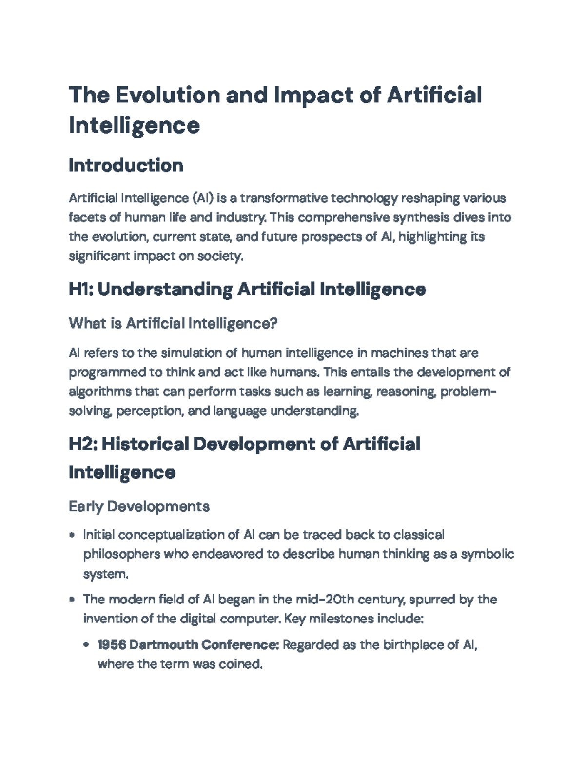 Comprehensive Analysis of AI Evolution and Its Societal Impact - The ...