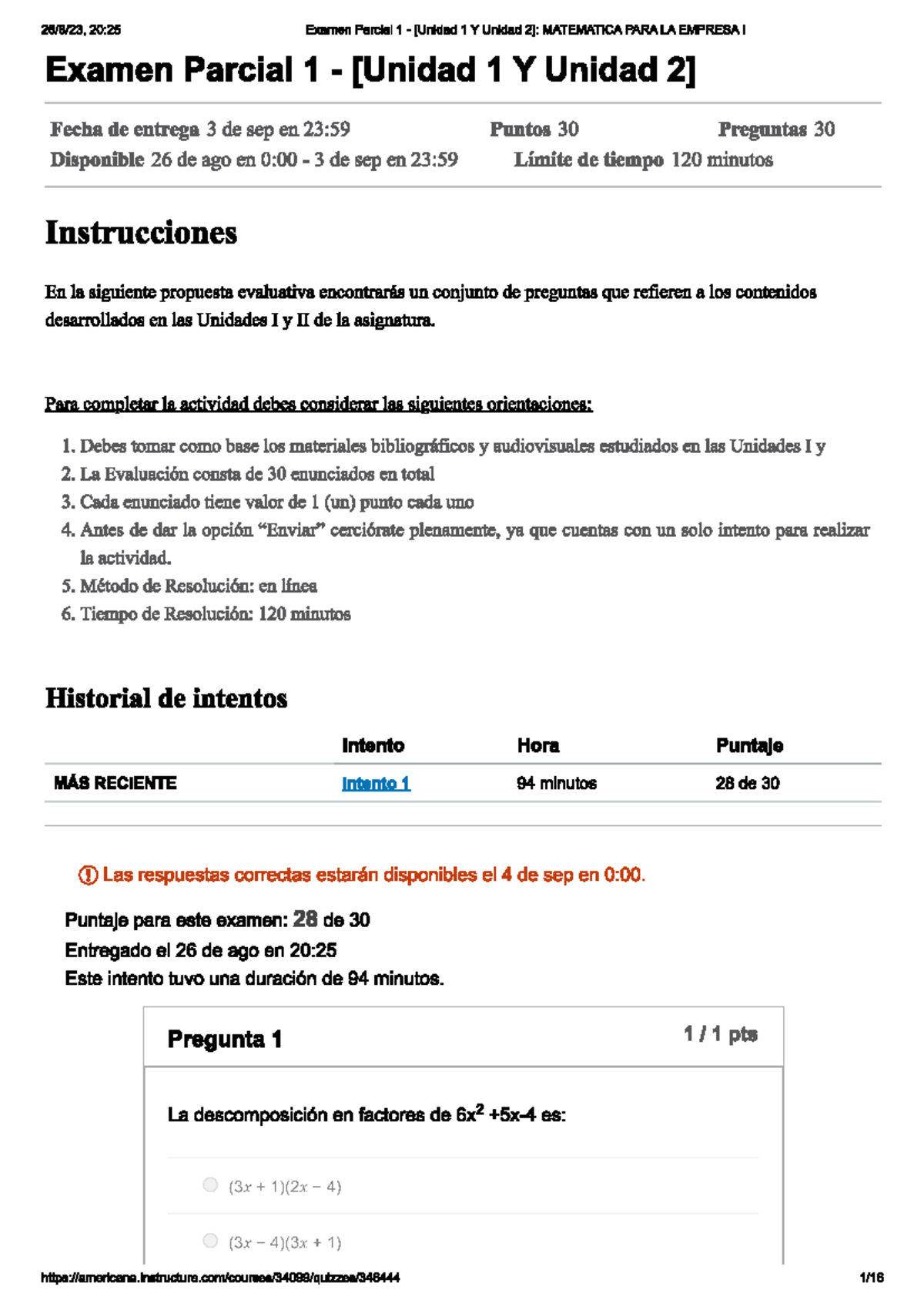 Examen Parcial 1 - Unidades I y II: Guía de Estudio Completa - Studocu