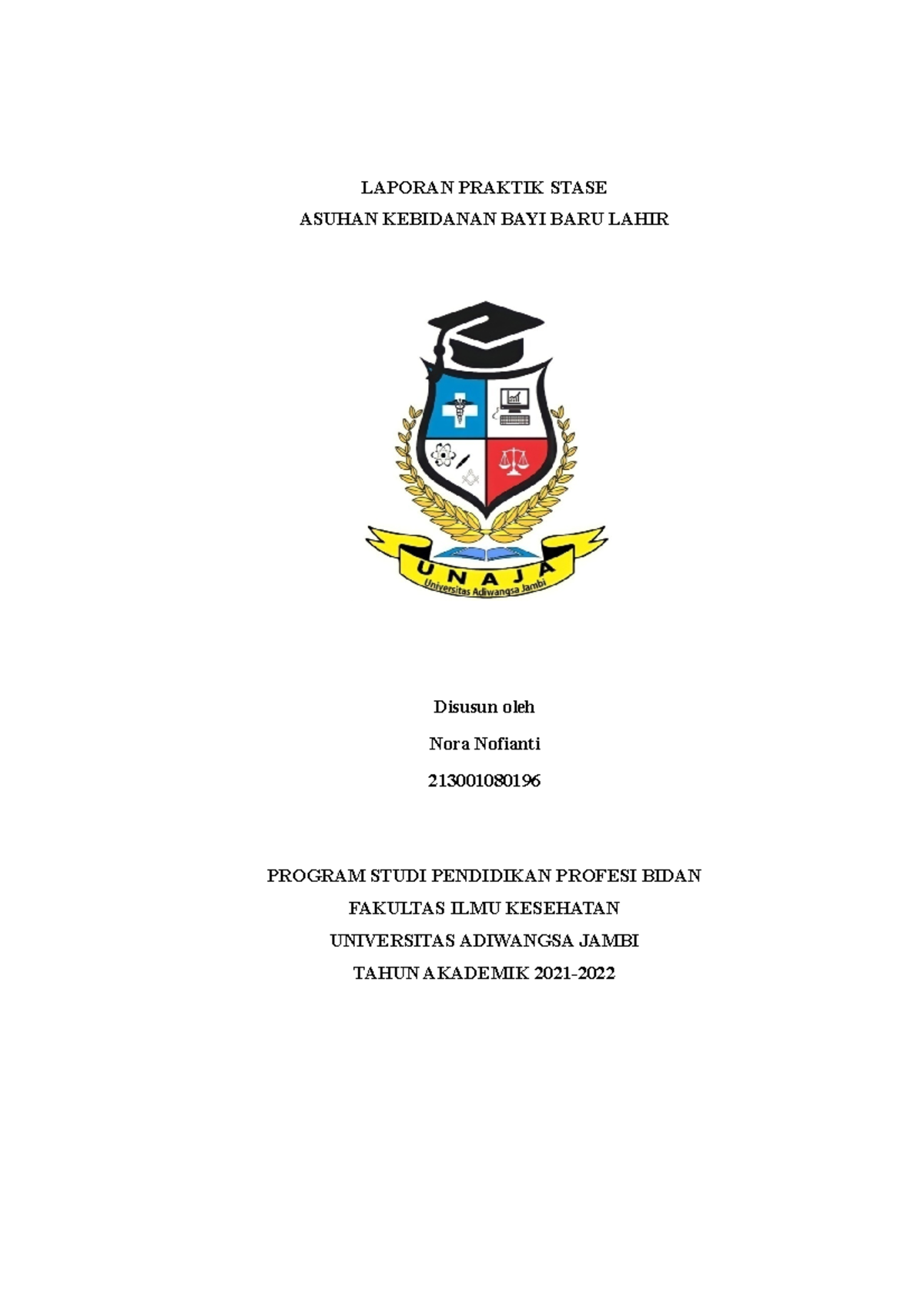 Laporan Praktik Stase BBL: Pengalaman Memandikan Bayi di PMB 2022 - Document Preview
